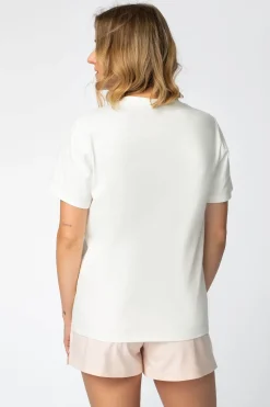 Bawełniany t-shirt z nadrukiem - model 1