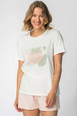 Bawełniany t-shirt z nadrukiem - model 1