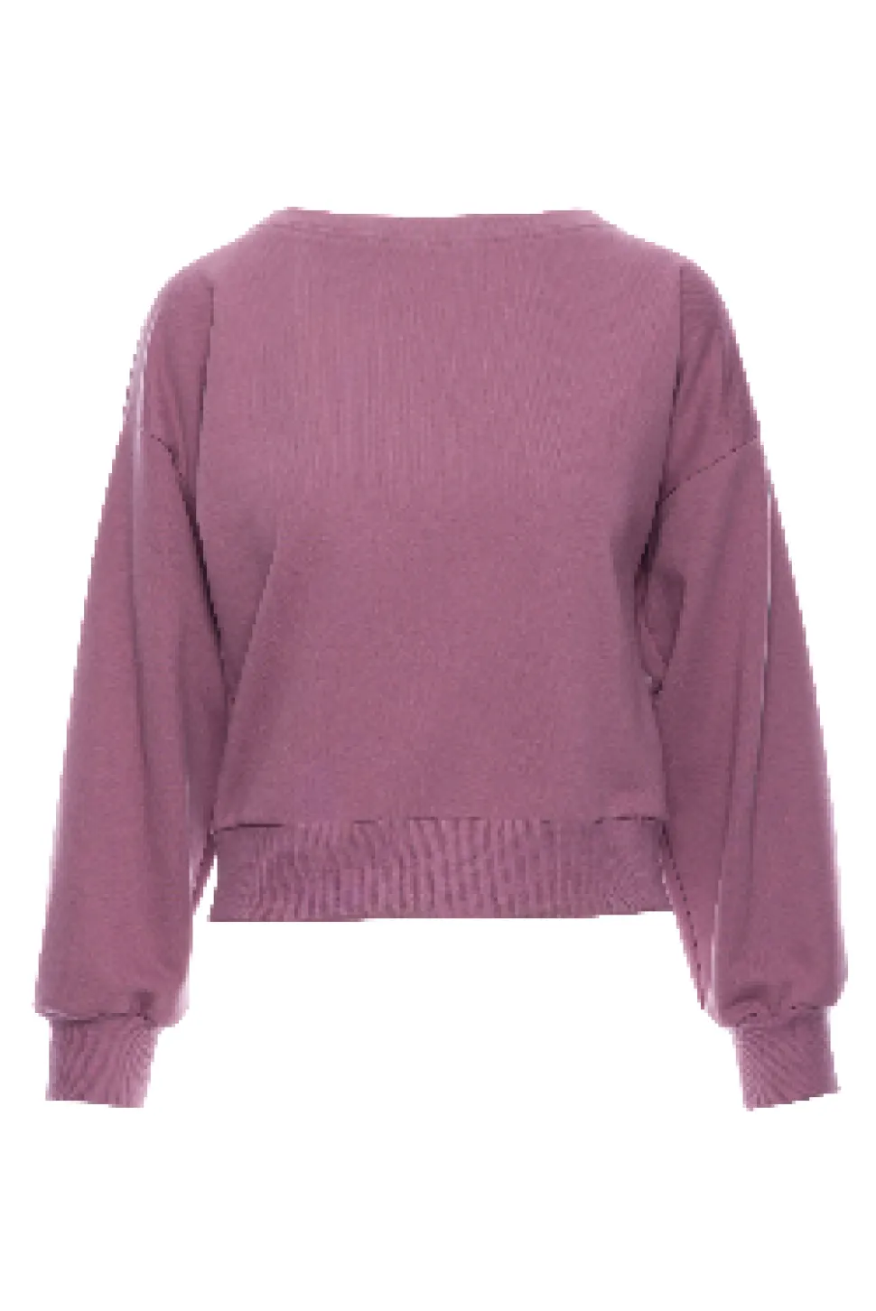 Bluza damska z otwartymi plecami - wrzosowa