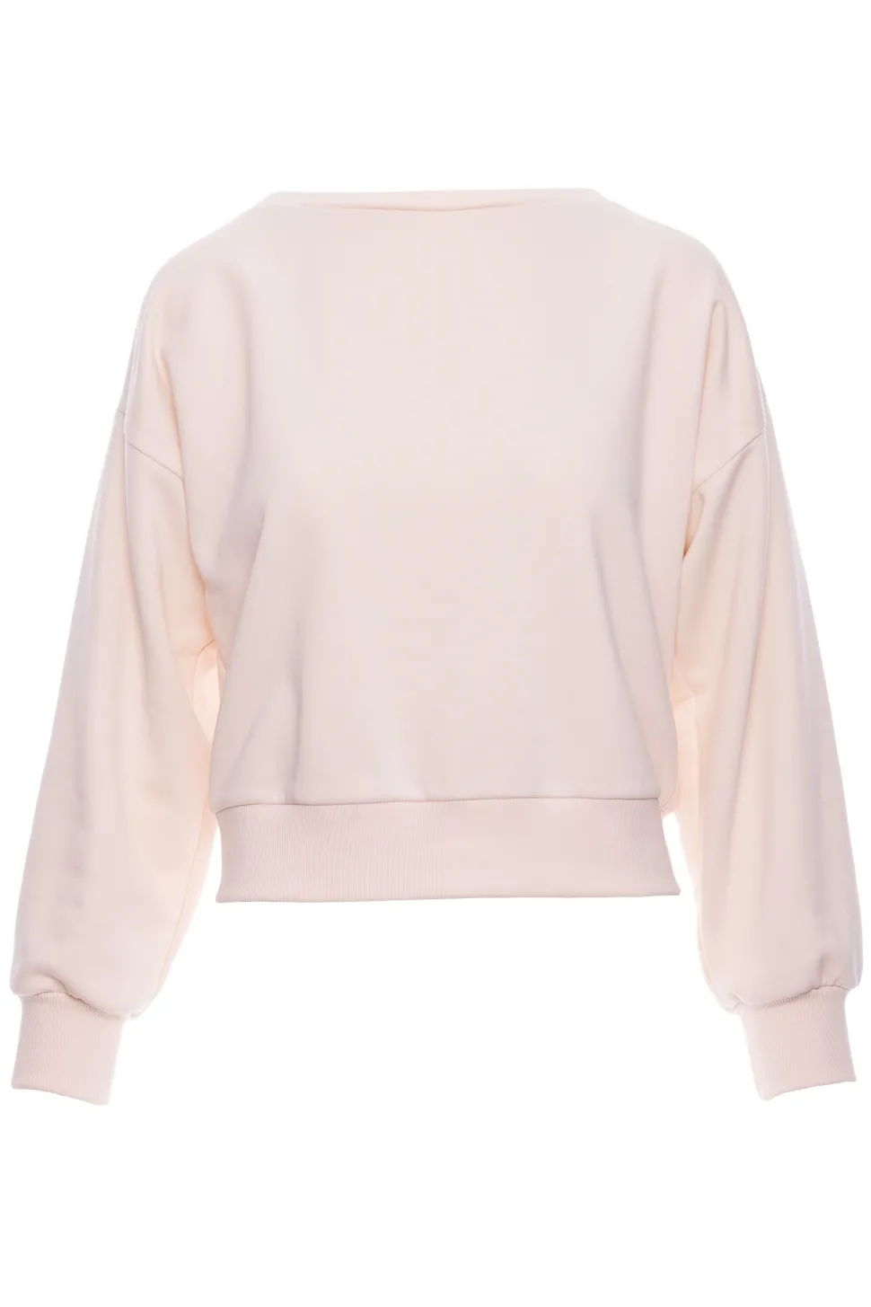 Bluza damska z otwartymi plecami - waniliowa