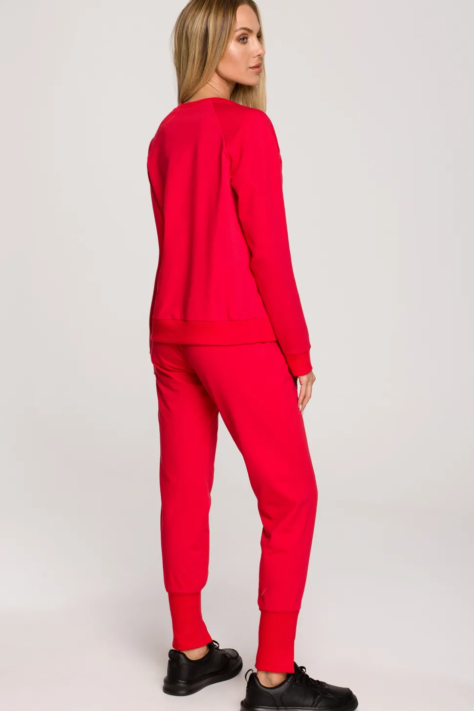Bluza dresowa z haftem - czerwona