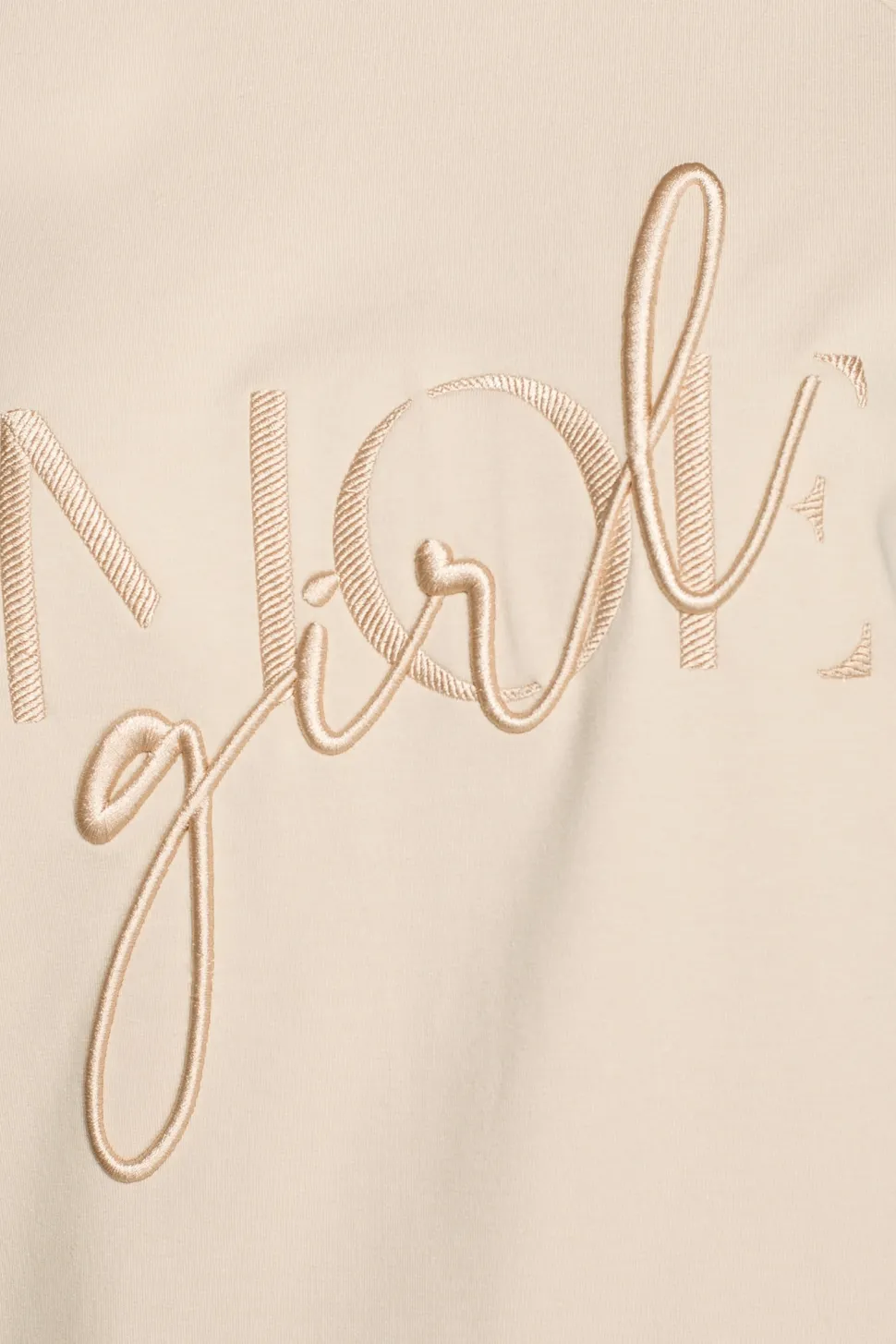 Bluza dresowa z haftem - piaskowa