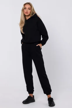 Bluza dresowa z kapturem - czarna
