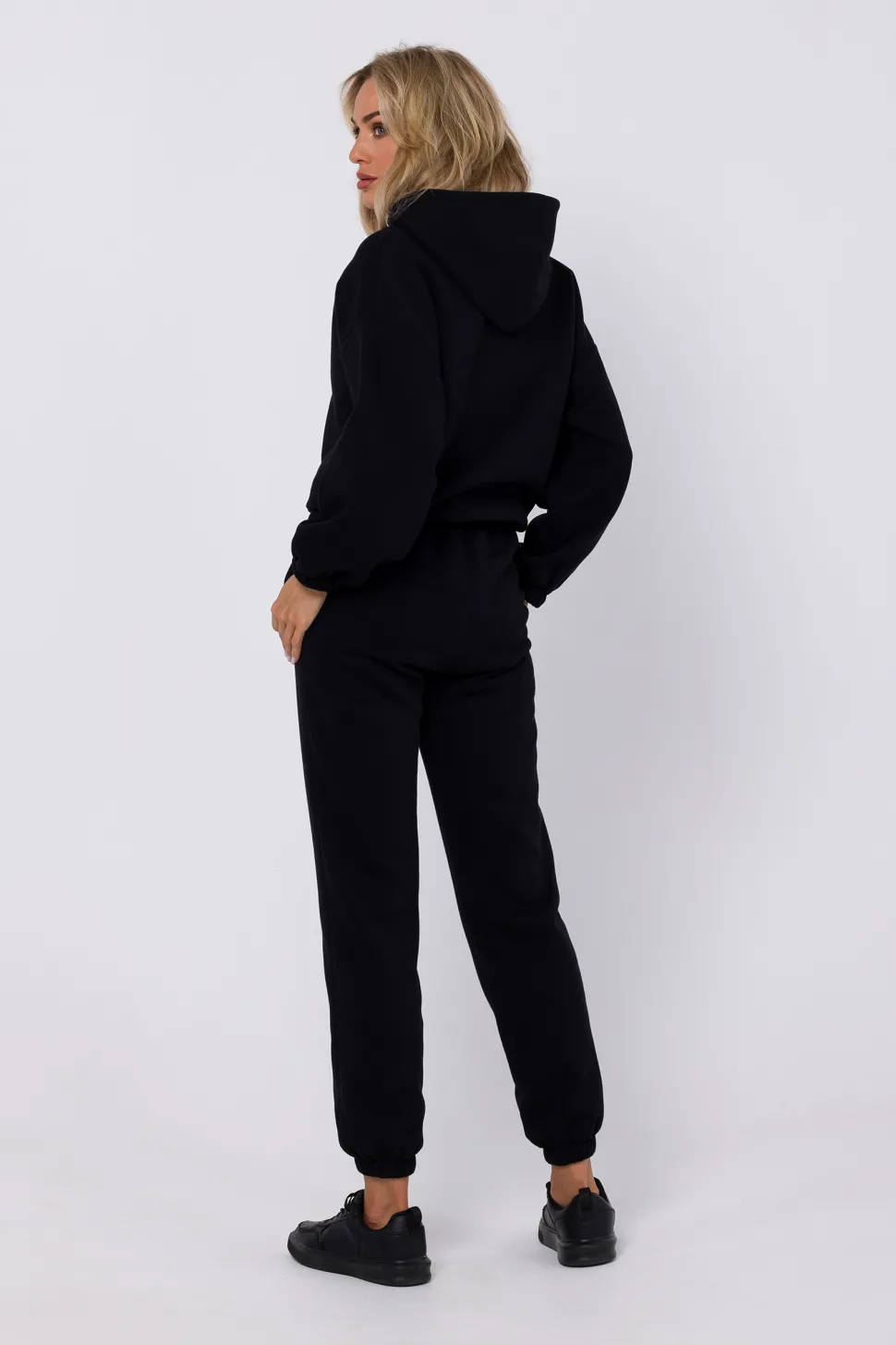 Bluza dresowa z kapturem - czarna