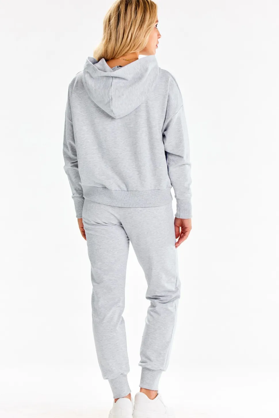 Bluza dresowa z kieszenią kangurek - szara