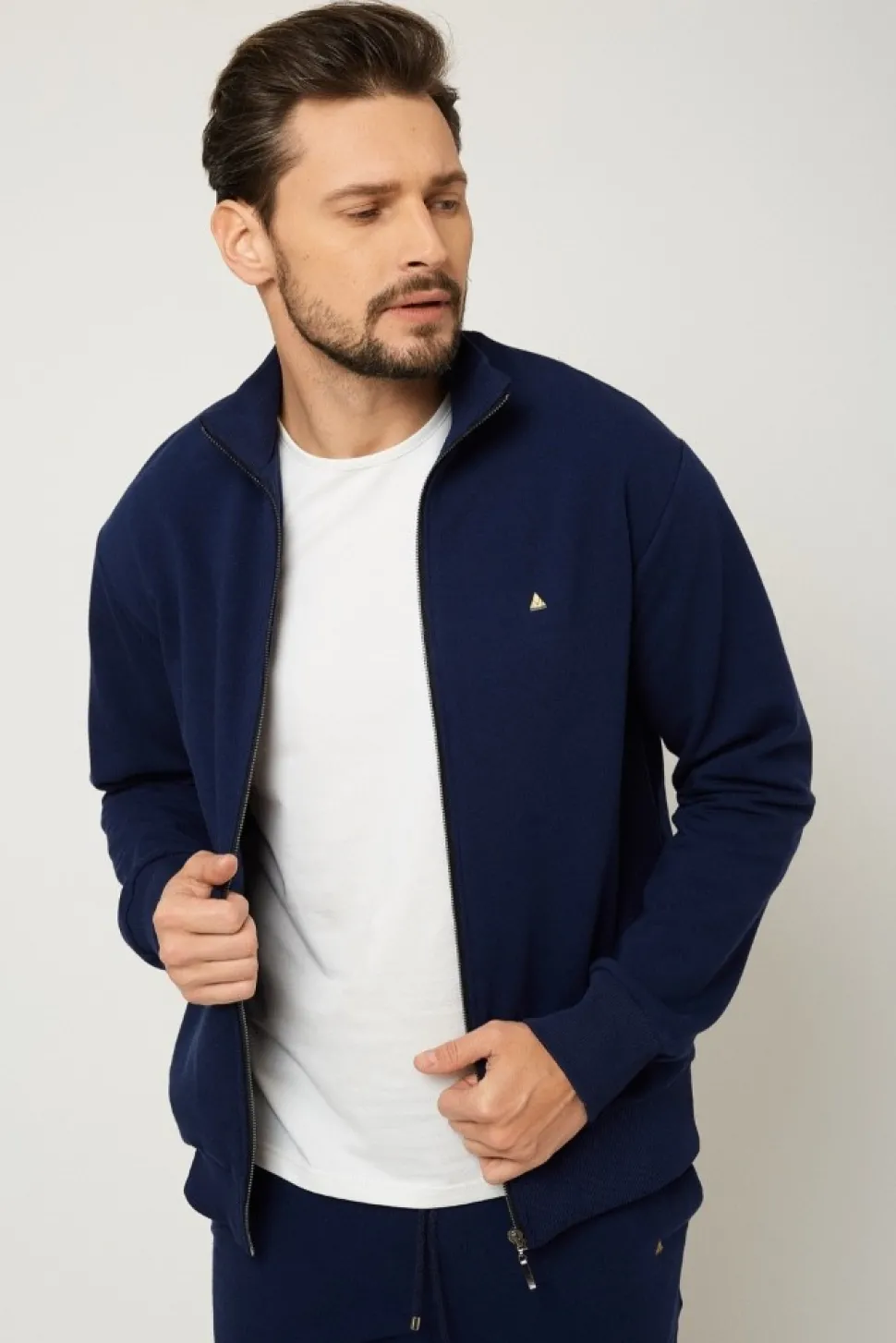 Bluza męska na zamek - granatowa