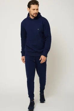 Bluza męska z kapturem - granatowa