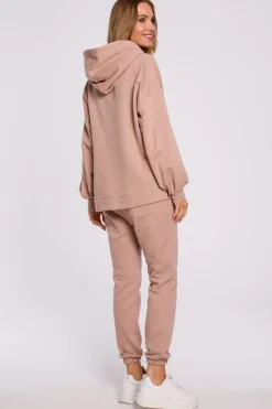 Bluza oversize z kapturem – mocca
