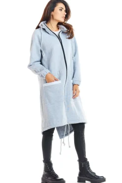 Bluza parka zapinana na zamek - szara