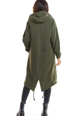 Bluza parka zapinana na zamek - khaki