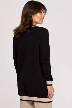 Bluza ze ściągaczami - czarna