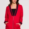 Bluza ze ściągaczami - czerwona