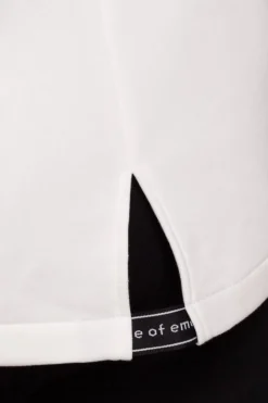 Bluza z kapturem zasuwana na zamek - ecru