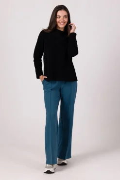 Bluza z wysokim kołnierzem - czarna