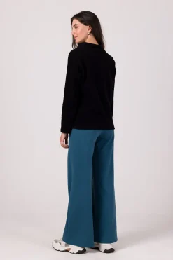 Bluza z wysokim kołnierzem - czarna