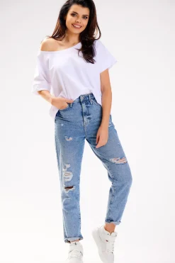 Bluzka damska oversize - biała