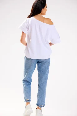 Bluzka damska oversize - biała