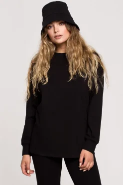 Bluzka longsleeve z nadrukiem - czarna