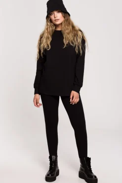 Bluzka longsleeve z nadrukiem - czarna