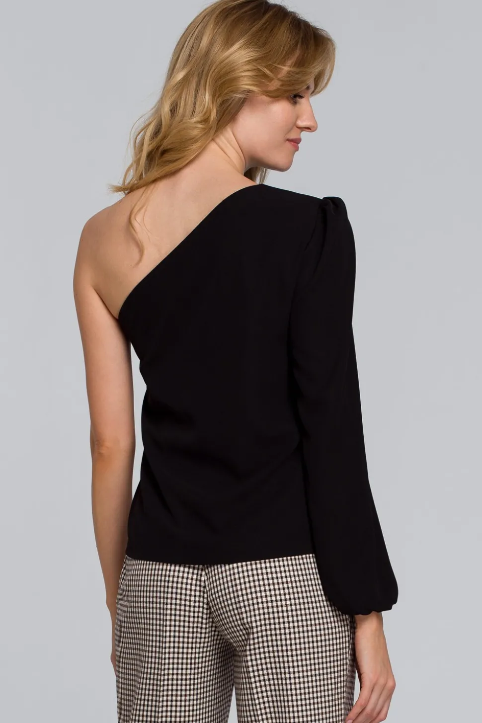 Bluzka na jedno ramię - czarna