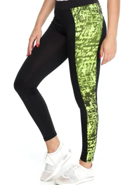 Dopasowane legginsy z ozdobną wstawką