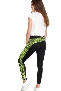 Dopasowane legginsy z ozdobną wstawką