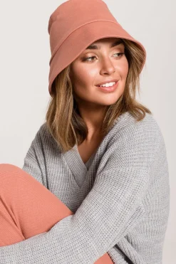 Kapelusz typu bucket hat - ceglasty