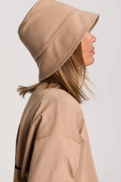 Kapelusz typu bucket hat - orzechowy