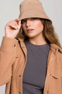 Kapelusz typu bucket hat - orzechowy
