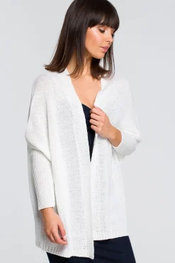 Kardigan typu oversize - biały