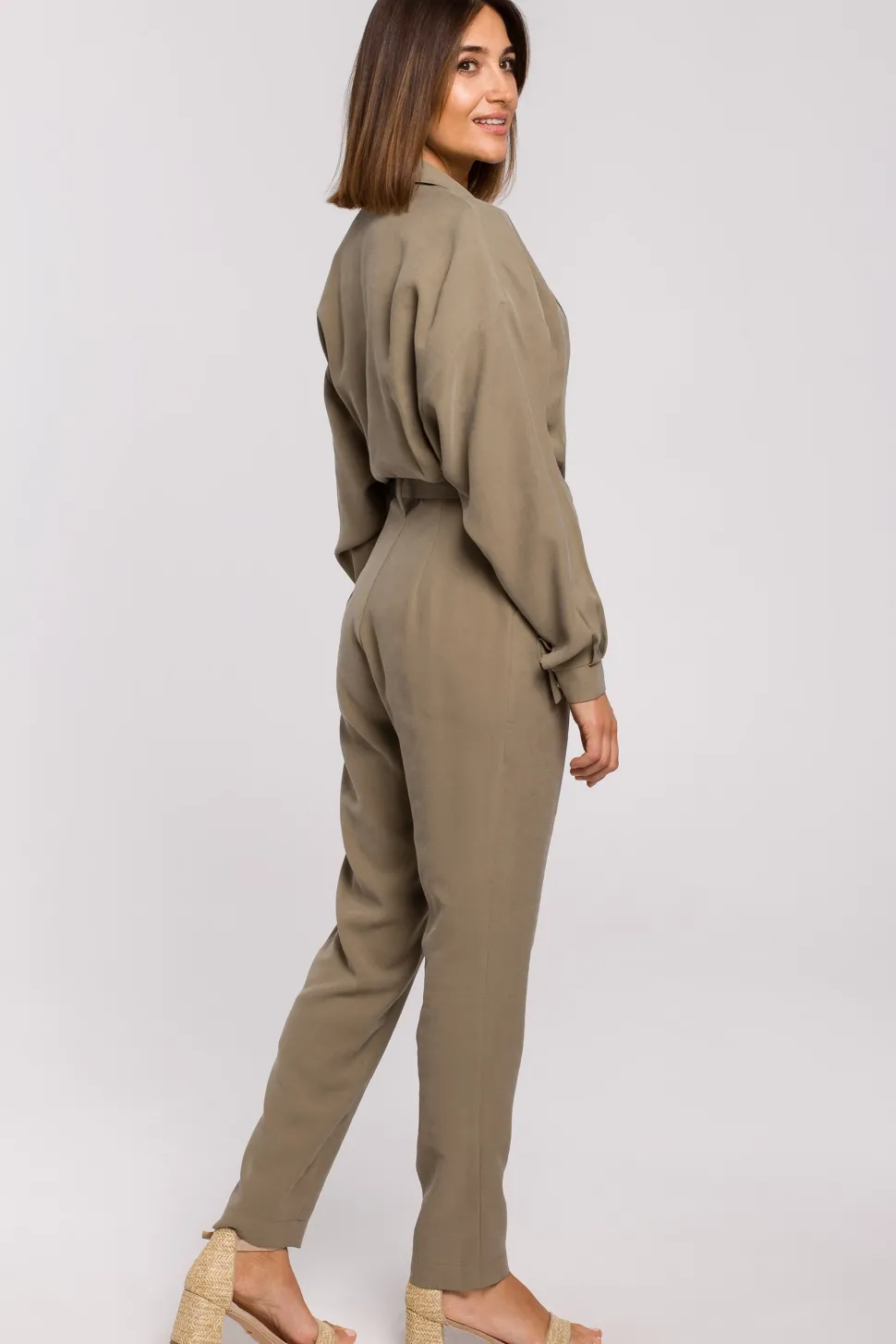 Kombinezon z paskiem - khaki OUTLET