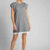 Koszula nocna z koronkowym brzegiem - szara