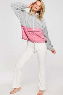 Luźna bluza pluszowa z kieszenią - model 2