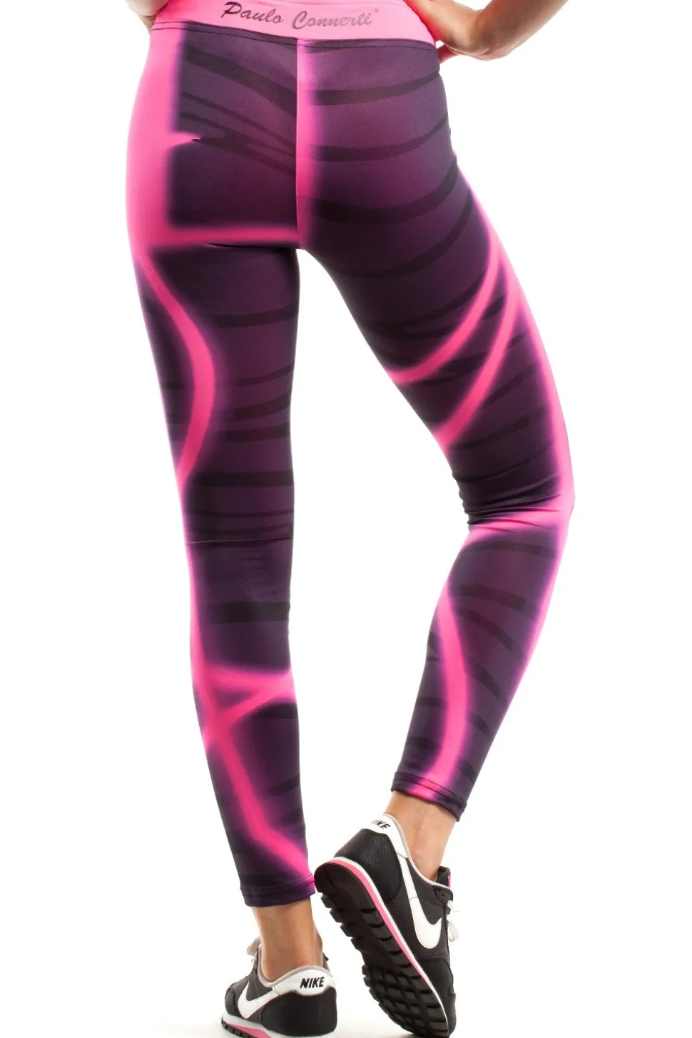 Modne neonowe legginsy sportowe - model 2