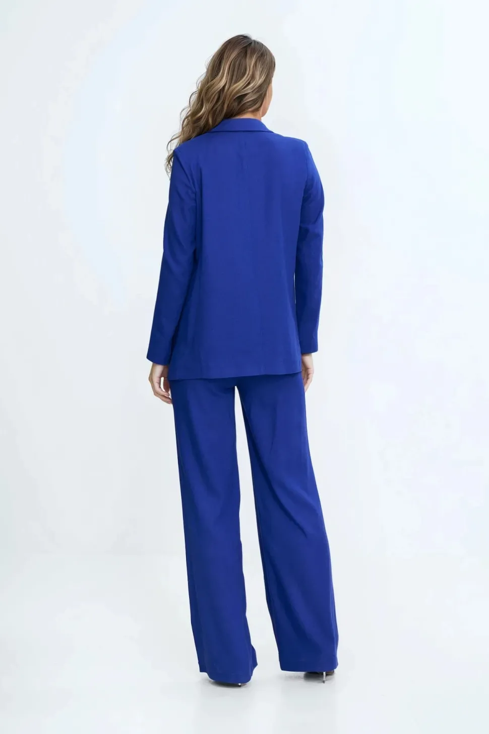 Spodnie bootcut z kieszeniami - indygo