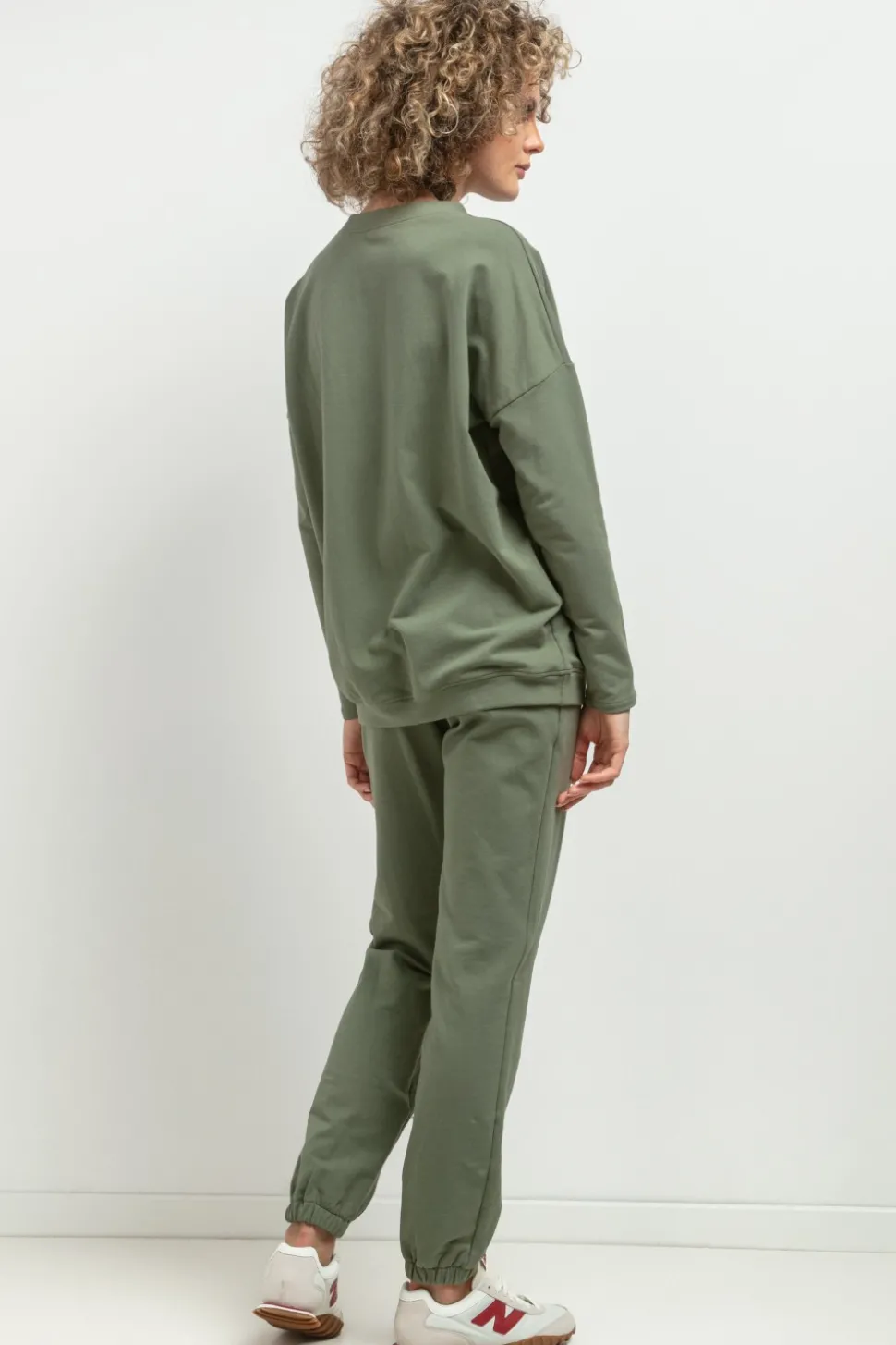 Spodnie dresowe typu jogger - zielone