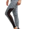 Sportowe legginsy FIT z czarną wstawką na łydce - model 4