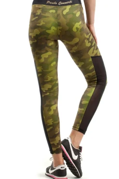 Sportowe legginsy FIT z wstawką na łydce