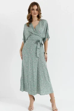Sukienka maxi wiązana w pasie - model 7