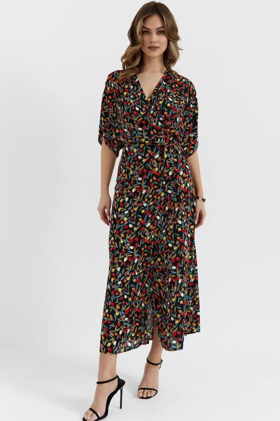 Sukienka maxi wiązana w pasie - model 6