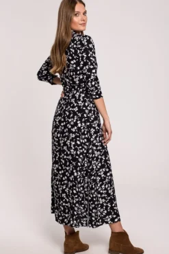 Sukienka maxi zapinana na guziki - model 1