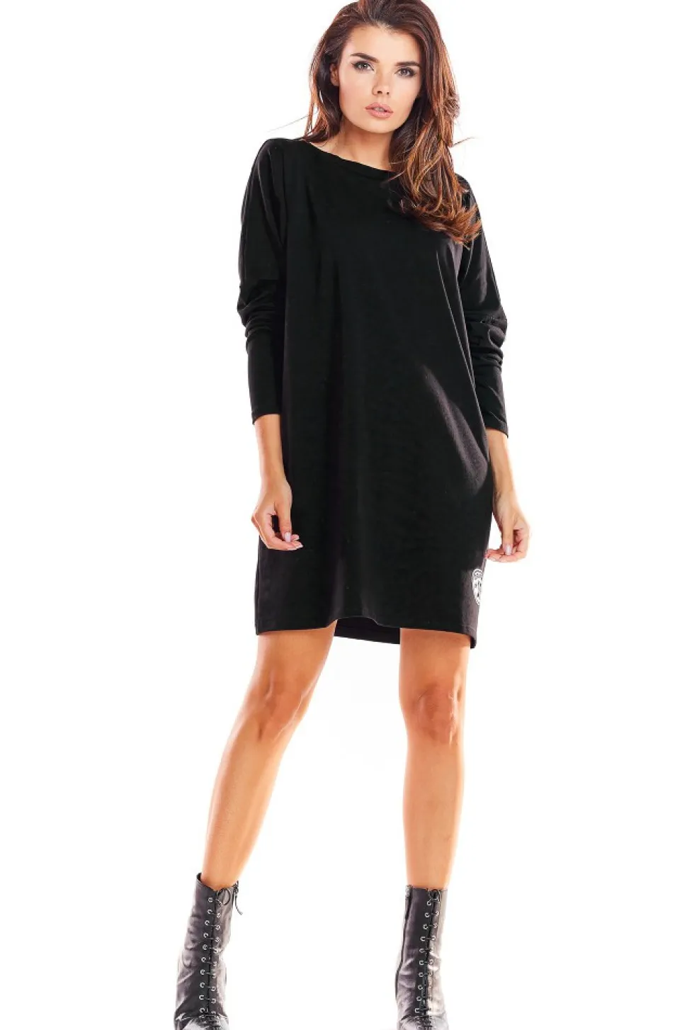 Sukienka mini oversize - czarna