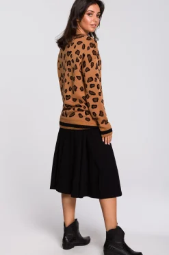 Sweter w lamparcie cętki - model 4