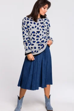 Sweter w lamparcie cętki - model 3