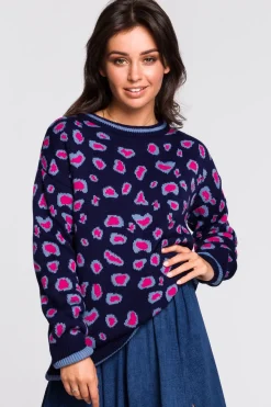 Sweter w lamparcie cętki - model 1