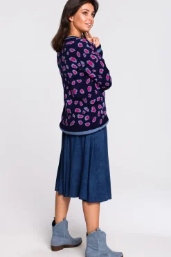 Sweter w lamparcie cętki - model 1