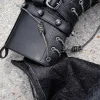 Sznurowane buty na platformie Nikki - czarne