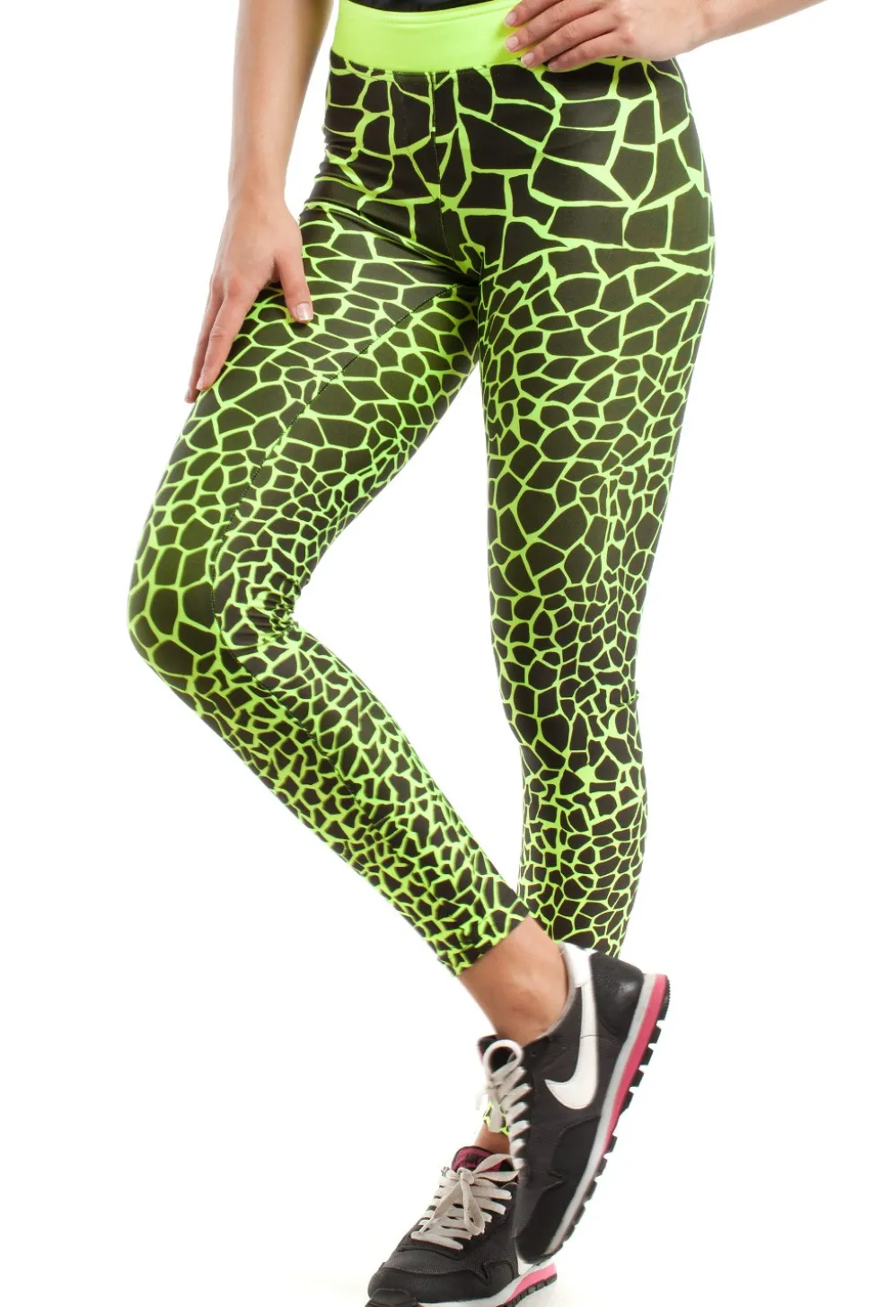Szykowne legginsy sportowe w deseń - model 2