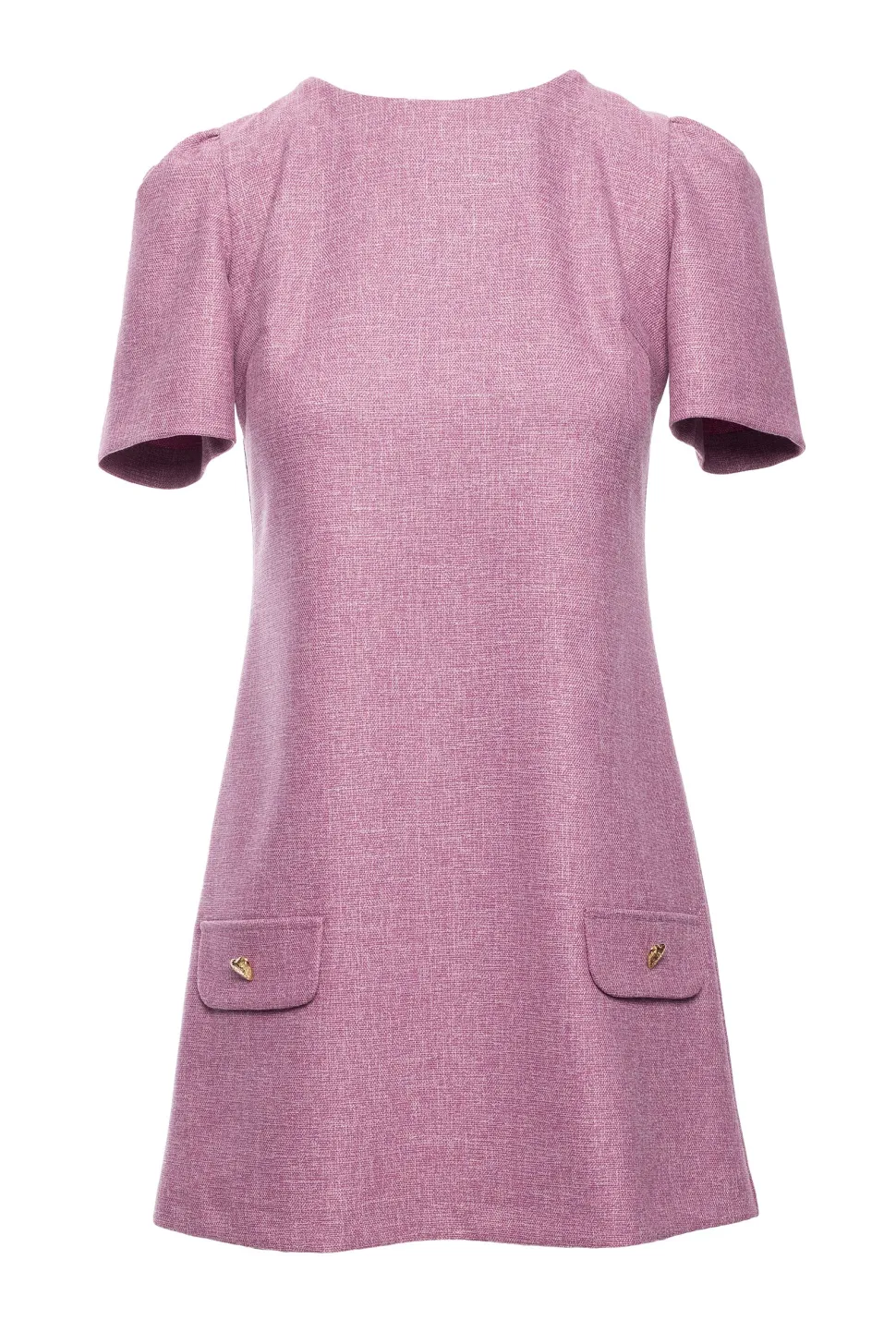 Trapezowa sukienka mini - marsala