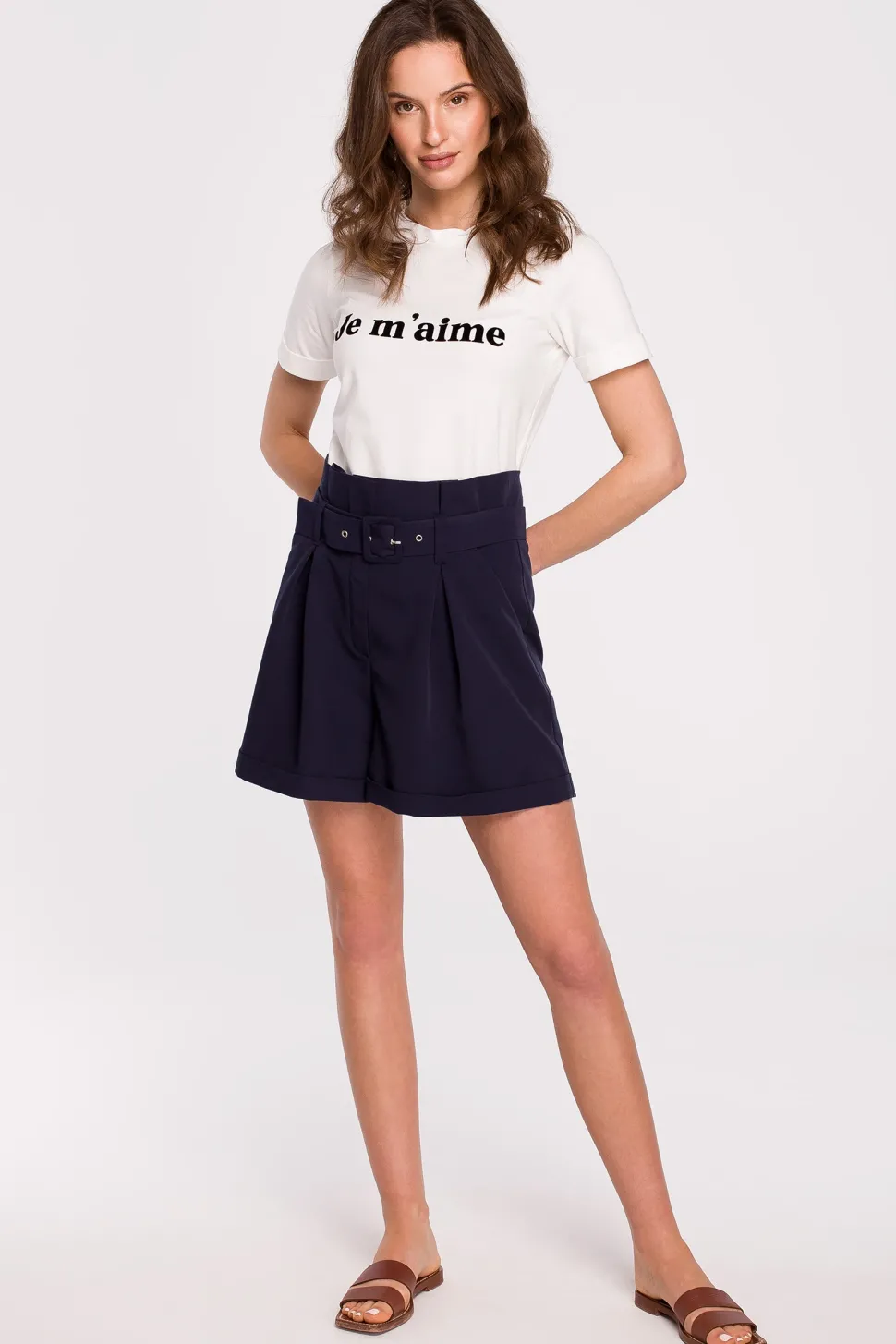 T-shirt z nadrukiem - ecru